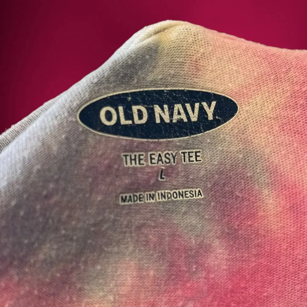 Old Navy Tie Dye Shirt Womens Large Loose Fit Dream Land The Easy Tee Hippie